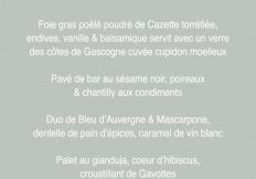 Menu Saint Valentin 2017 du cambusier Restaurant St Malo